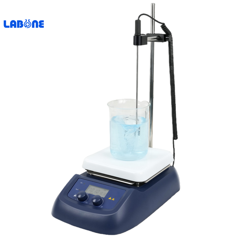 MS7-H380-E LCD Digital Magnetic Hotplate Stirrer 7 Inch Aluminum cover with ceramic coating